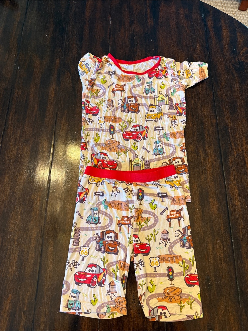 Little Sleepies Red-Trimmed Cars Pajama Set